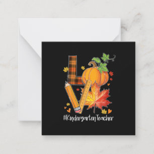 Carte De Correspondance Enseignant de maternelle Amour Feuilles d'automne