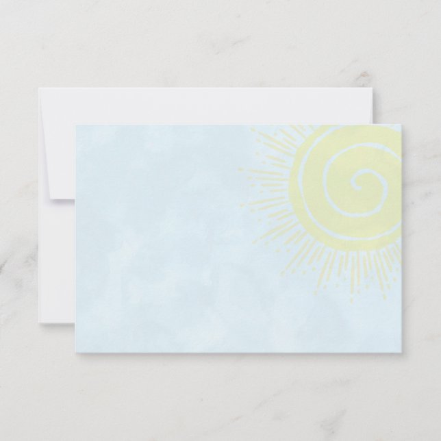 Carte De Correspondance Ensoleillement Jaune Clair Dans Un Ciel Bleu Vide  (Devant)