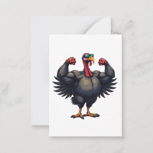 Carte De Correspondance Entraînement de gym pour la fête de Thanksgiving p