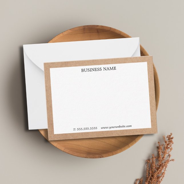 Carte De Correspondance Entreprise blanche kraft imprimée cool (Créateur téléchargé)