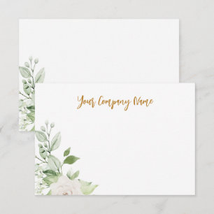 Carte De Correspondance Entreprise personnalisée verte