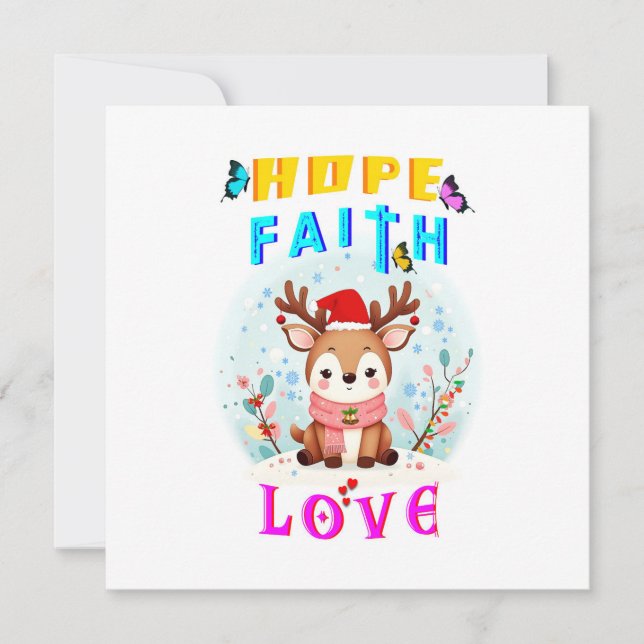 Carte De Correspondance Espoir Foi Amour (Devant)