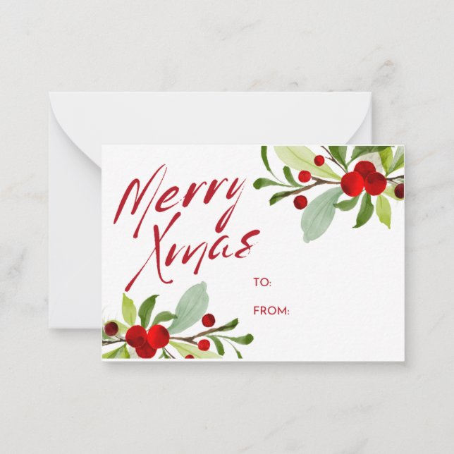 Carte De Correspondance Étiquette cadeau de Noël (Dos)