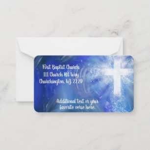 Carte De Correspondance Étiquette de retour de l'église personnalisée