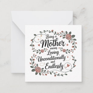 Carte De Correspondance Être mère signifie aimer inconditionnellement