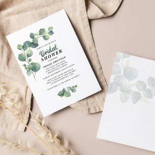 Carte De Correspondance Eucalyptus Fête des mariées Verdure Succulent