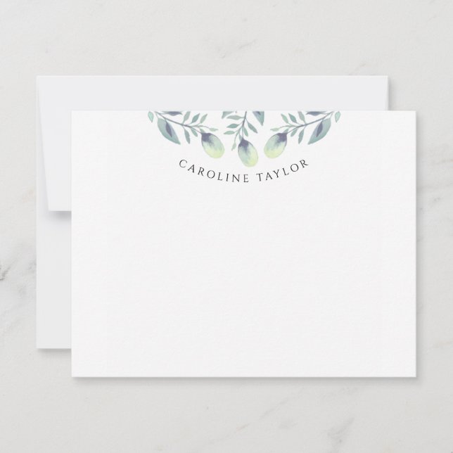 Carte De Correspondance Eucalyptus Rustique Verdure Boho Stationery person (Devant)
