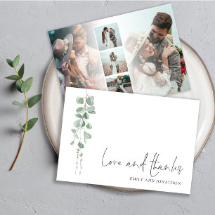 Carte De Correspondance Eucalyptus Sage 5 Photos Noms Mariage Amour Merci