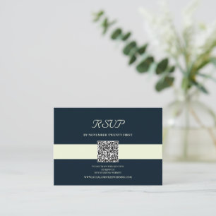 Carte De Correspondance Exemple d'analyse de code QR de la marine RSVP