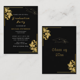 Carte De Correspondance Exemple d'invitation de remise de diplôme avec cad