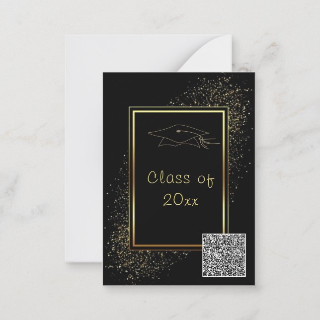 Carte De Correspondance Exemple d'invitation de remise de diplôme avec cod (Dos)