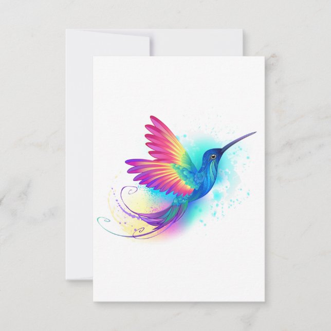 Carte De Correspondance Exotic Rainbow Hummingbird (Devant)