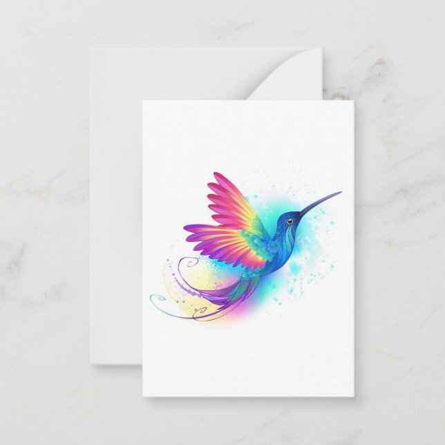 Carte De Correspondance Exotic Rainbow Hummingbird (Devant)
