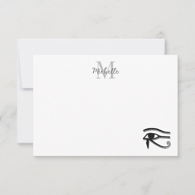 Carte De Correspondance Eye Of Horus Egyptian Symbol Personalized Monogram (Devant)