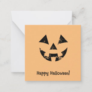 Carte De Correspondance Face de citrouille Jack-o-lanterne personnalisée H
