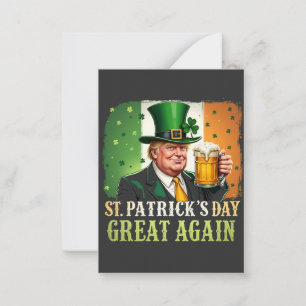 Carte De Correspondance Faire de la Saint-Patrick une grande fête Trump Ir