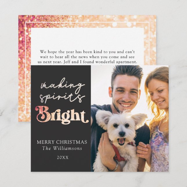 Carte De Correspondance Faire des esprits brillants Photo personnalisée No (Devant / Derrière)