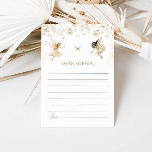 Carte De Correspondance Fairy First Boho Anniversaire Fête Heure Capsule