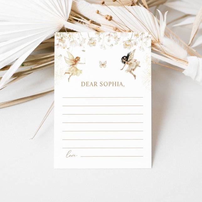 Carte De Correspondance Fairy First Boho Anniversaire Fête Heure Capsule (Créateur téléchargé)