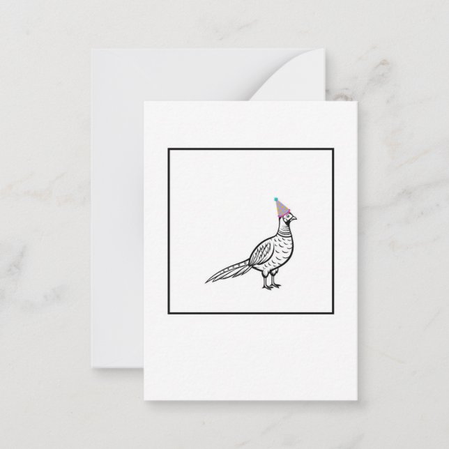 Carte De Correspondance Faisan, thème oiseau (Devant)
