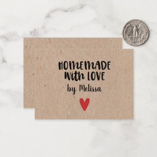 Carte De Correspondance Fait Maison Avec Amour Kraft Petite Entreprise