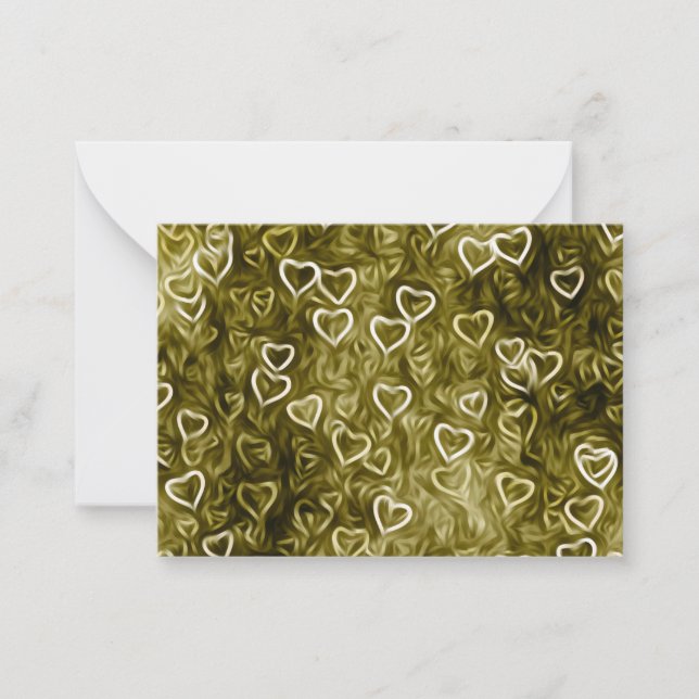 Carte De Correspondance Falling Hearts - Yellow (Devant)