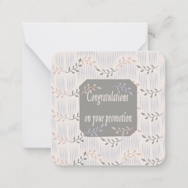 Carte De Correspondance Félicitations pour votre promotion professionnelle (Devant)