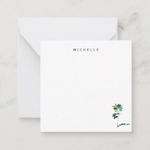 Carte De Correspondance Ferme artisanale minimaliste à main verte personna