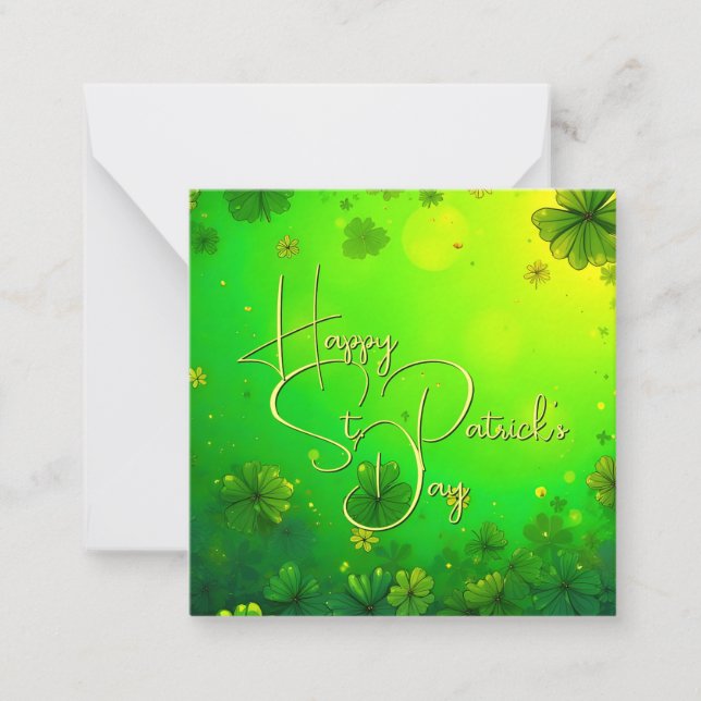 Carte De Correspondance Festive St. Patrick's Day Greys (Devant)