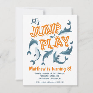 Carte De Correspondance Fête d'anniversaire Budget Jump Play Dolphin Park