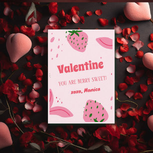 Carte De Correspondance Fête de la Saint-Valentin à la fraise douce
