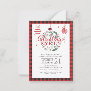 Carte De Correspondance Fête de Noël Russe Plaid