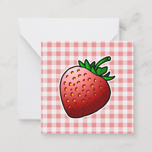 Carte De Correspondance Fête des Mères Fraise Rouge (Devant)