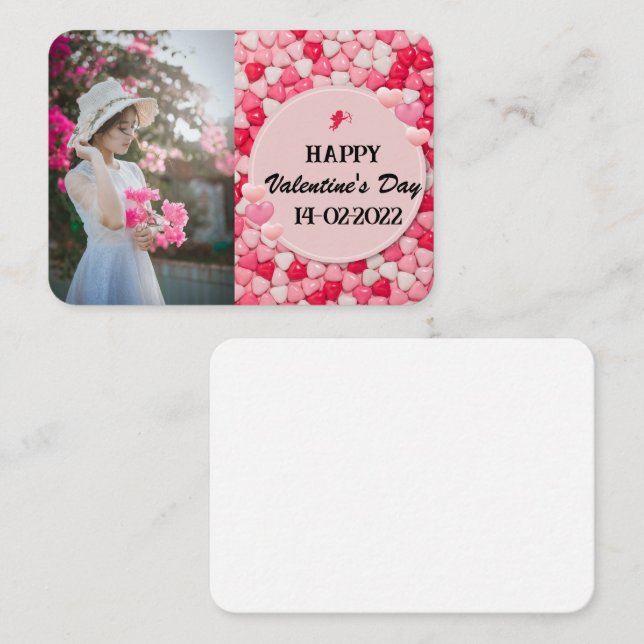 Carte De Correspondance fête des valentines (Devant / Derrière)