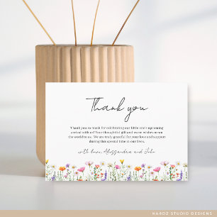 Carte De Correspondance Fête Prénatale aux Fleurs de Champignons sans Dist