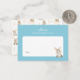 Carte De Correspondance Fête Prénatale Bébé Lapin Bleu Conseils de Parenti