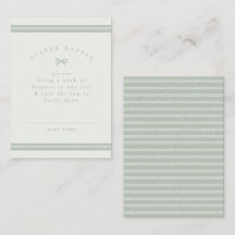 Fête prénatale en vert sauge à chevrons, tirage au