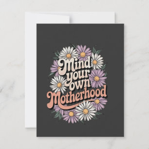 Carte De Correspondance Fêtez Votre Propre Maternité Maman drôle Fête des 