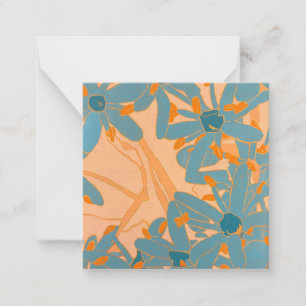 Carte De Correspondance Feuille Contemporaine Design Pêche