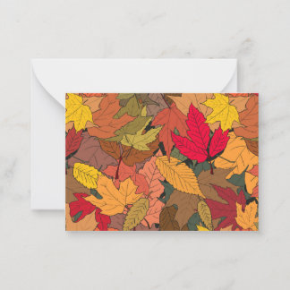Carte De Correspondance Feuilles d'automne colorées