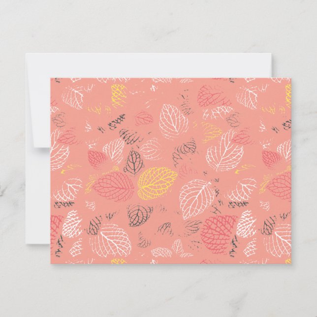 Carte De Correspondance Feuilles d'automne Motif 5 (Devant)