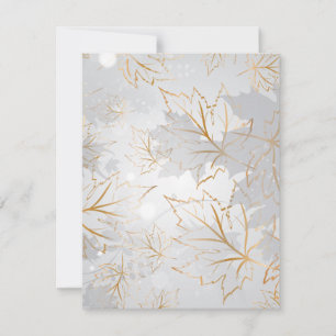 Carte De Correspondance Feuilles d'or 3
