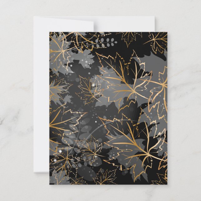 Carte De Correspondance Feuilles d'or 5 (Devant)