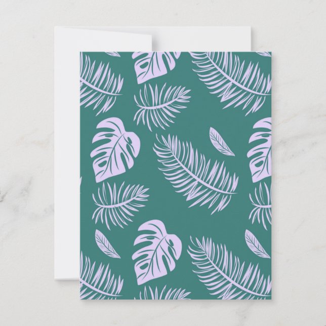 Carte De Correspondance Feuilles tropicaux 18 (Devant)