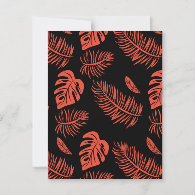 Carte De Correspondance Feuilles tropicaux 21 (Devant)