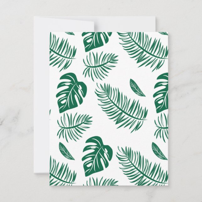 Carte De Correspondance Feuilles tropicaux 22 (Devant)