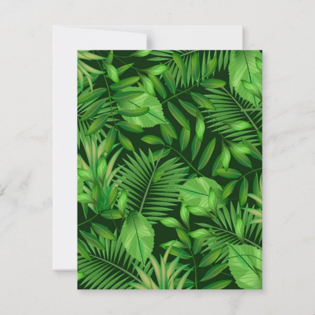 Carte De Correspondance Feuilles tropicaux 3 (Devant)