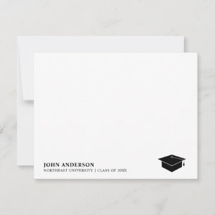 Carte De Correspondance Fiche de note de cap de graduation de script forme