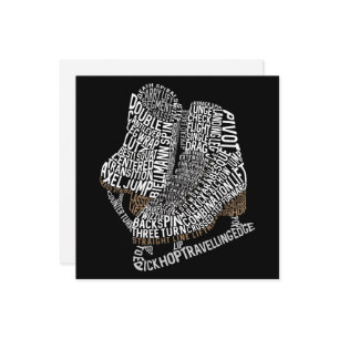 Carte De Correspondance Figure Patinage Word Art Patinage sur glace