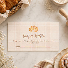 Carte De Correspondance Fille au croissant en four Diaper Raffle